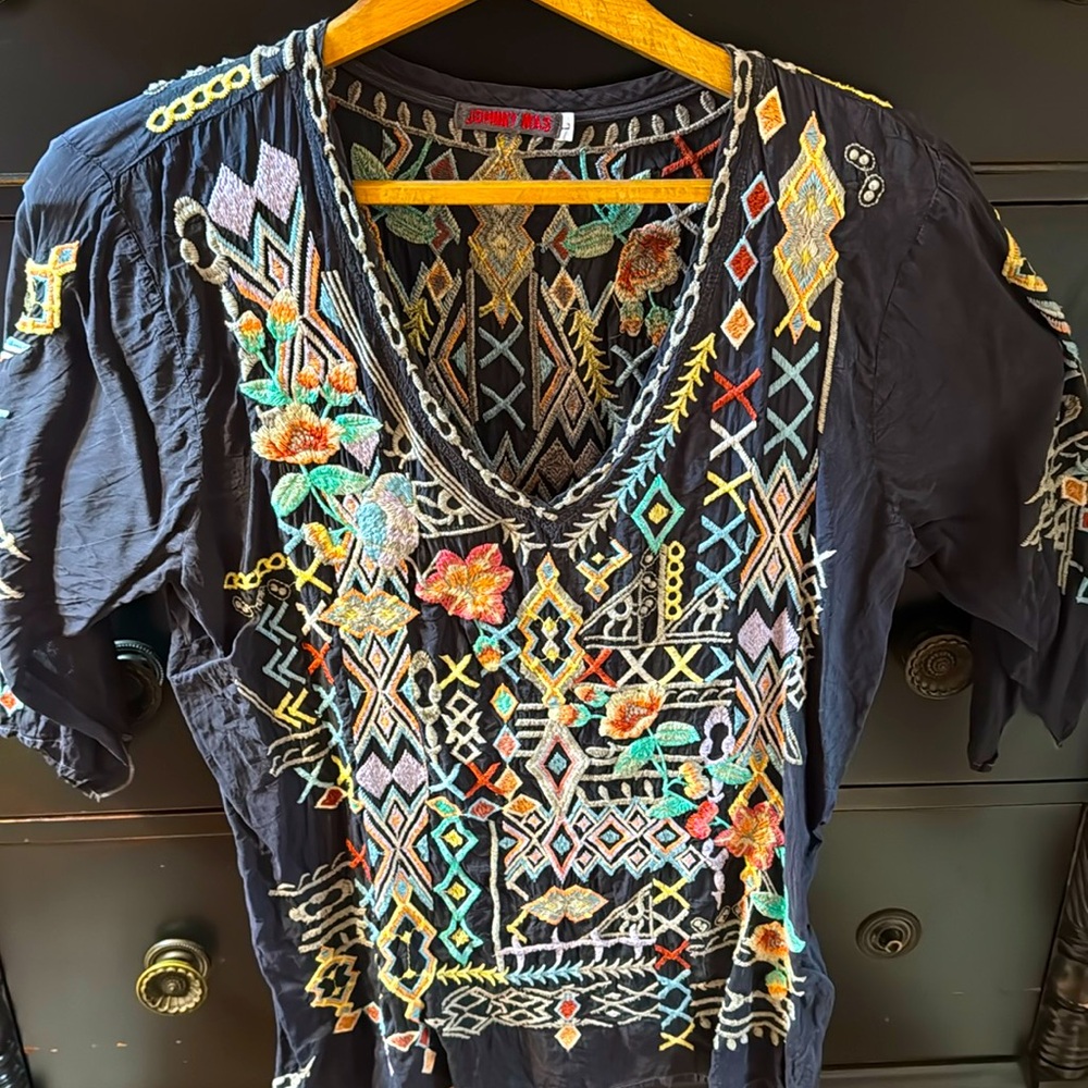 Johnny Was embroidered top